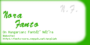 nora fanto business card